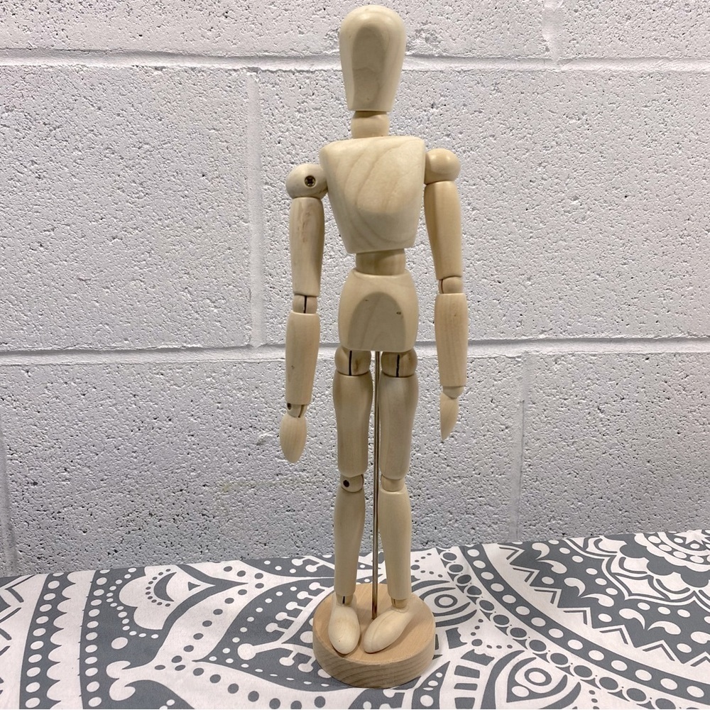 NWOT Bendable wooden statue, decor​​​​​​​​​